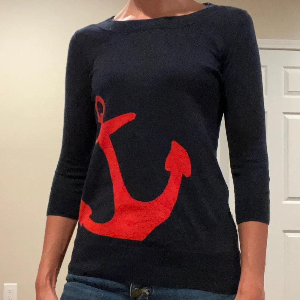 J Crew thin sweater with quarter length sleeves. - Picture 2 of 4